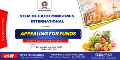 SUPPORT OUR MINISTRY CENTER PROJECT